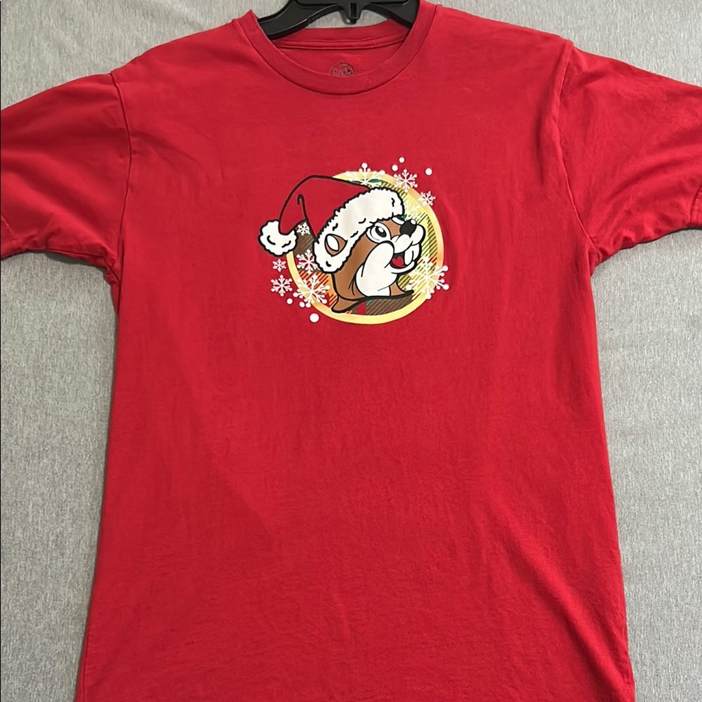 Red Christmas T-Shirt with Santa Graphic